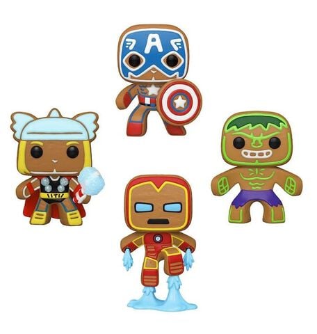 Figurine Funko Pop! - Marvel Holiday - Gingerbread 4pk